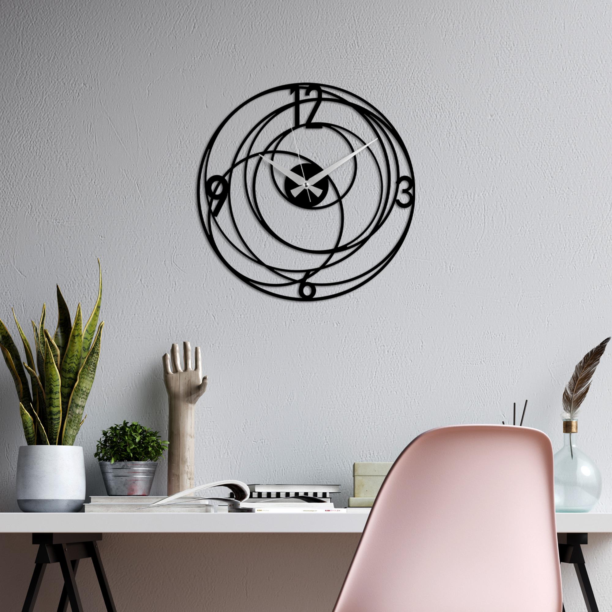 WATCH-050 Dekoratif Metal Duvar Saati | ByLamp