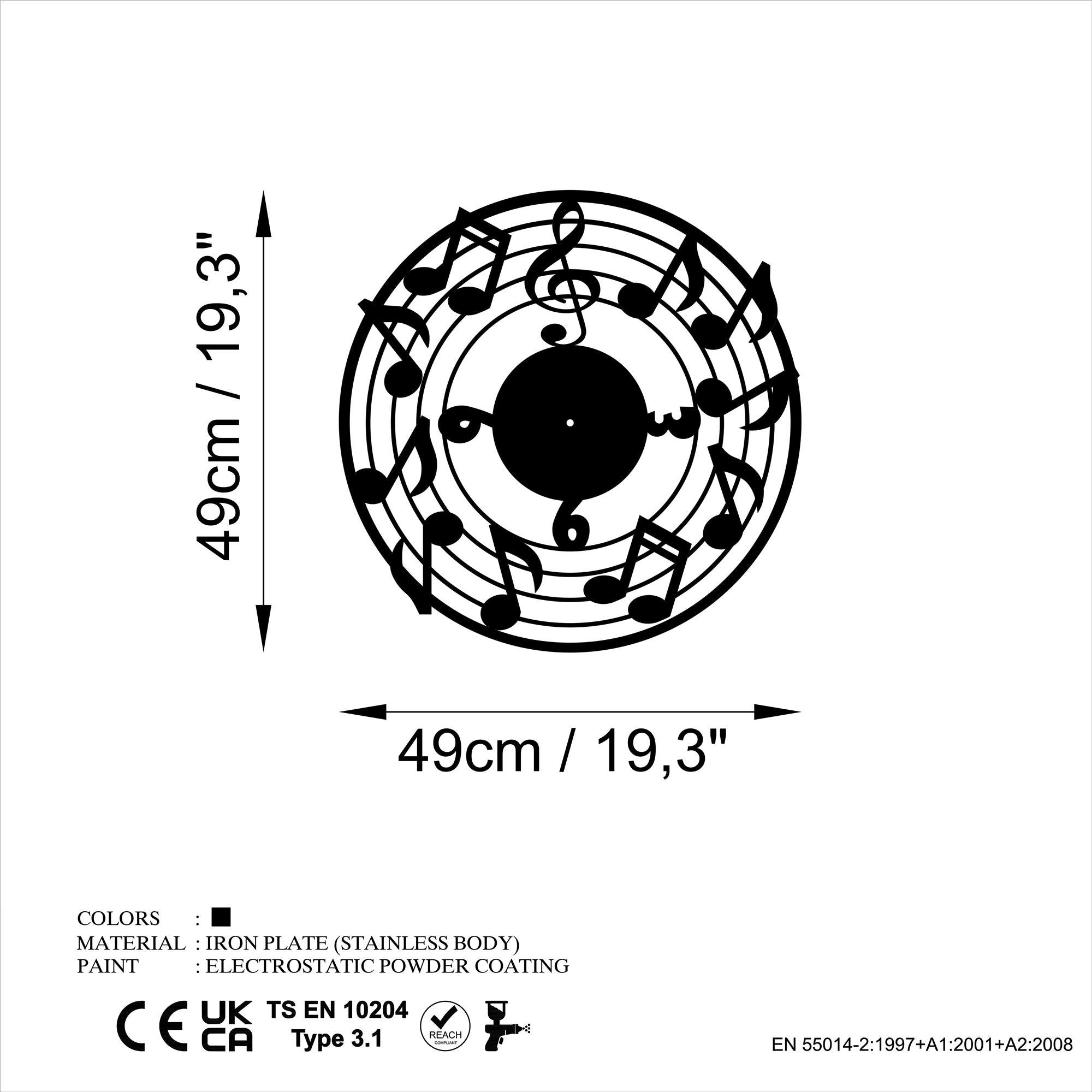 WATCH-051 Dekoratif Metal Duvar Saati | ByLamp