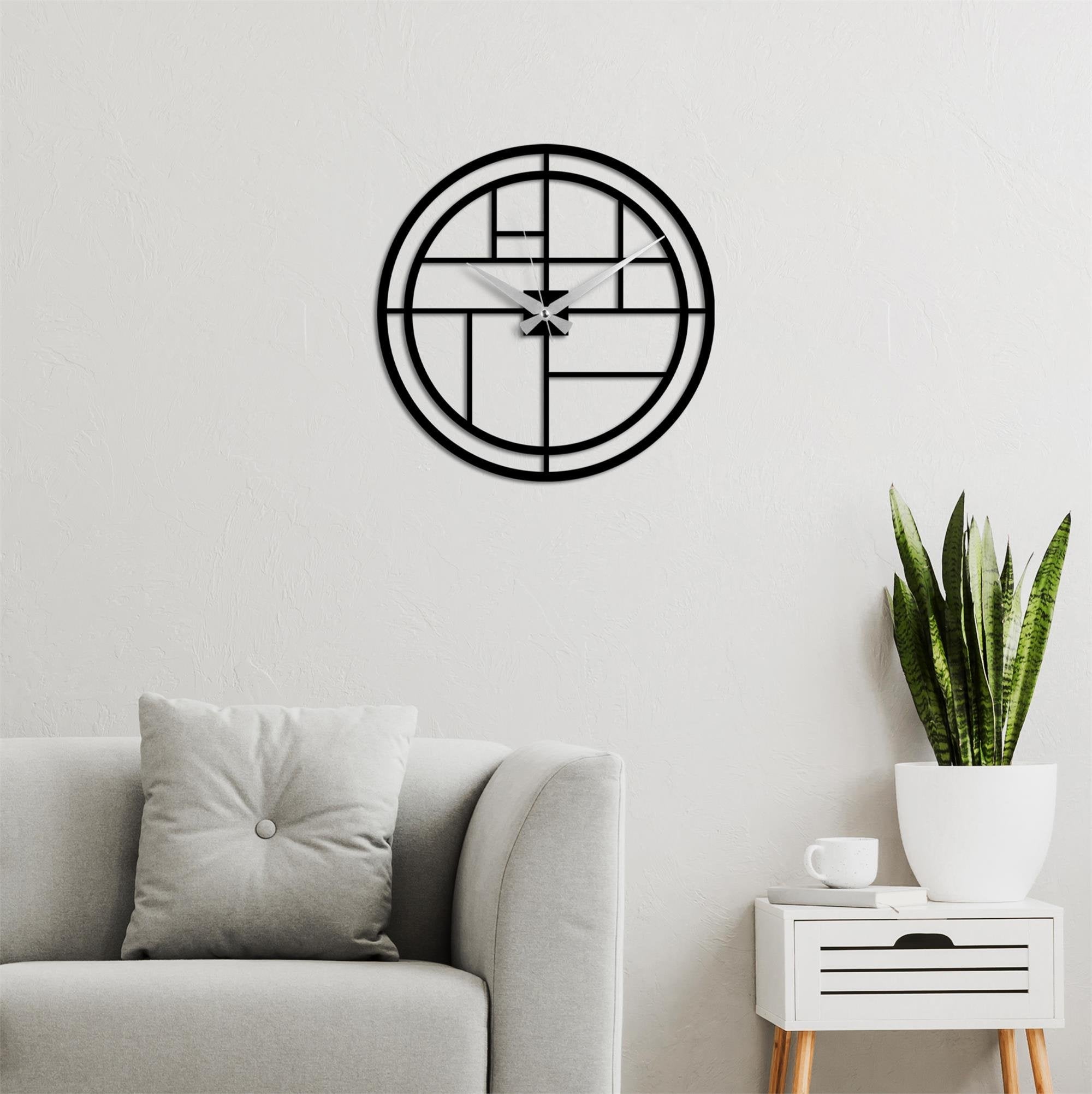 WATCH-072 Dekoratif Metal Duvar Saati | ByLamp