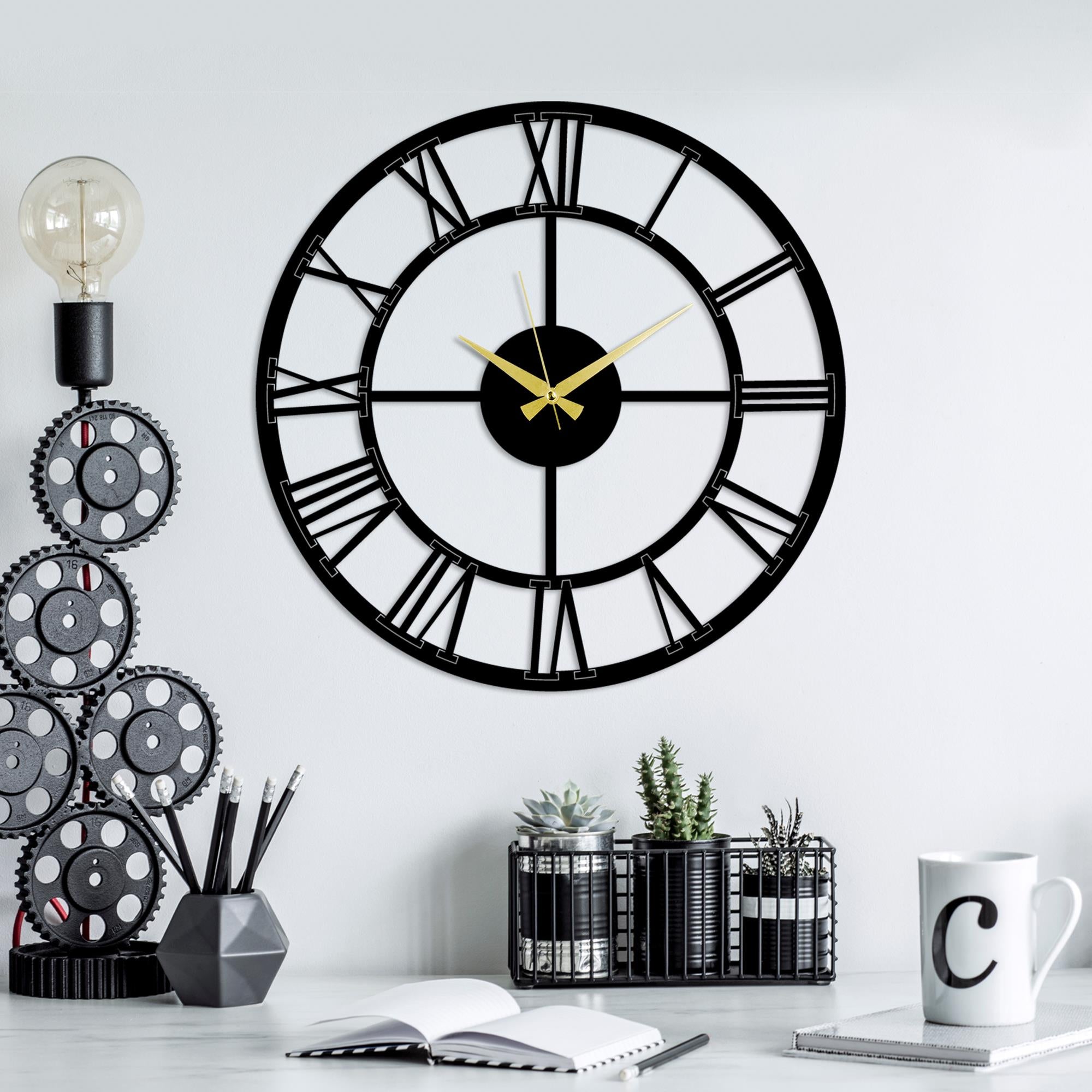 WATCH-80 Dekoratif Metal Duvar Saati | ByLamp