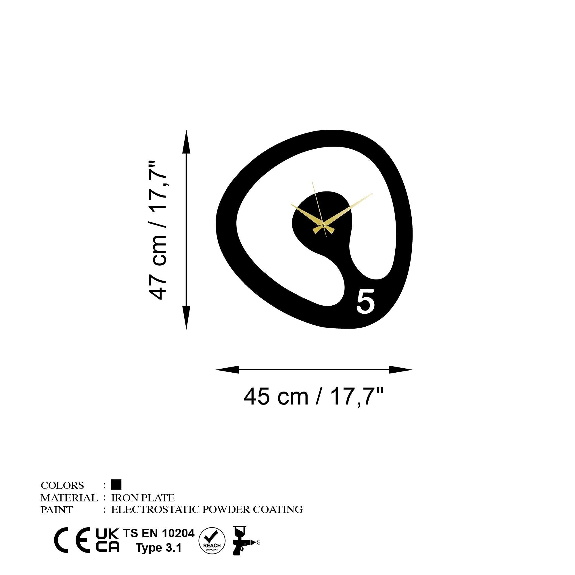 WATCH-81 Dekoratif Metal Duvar Saati | ByLamp