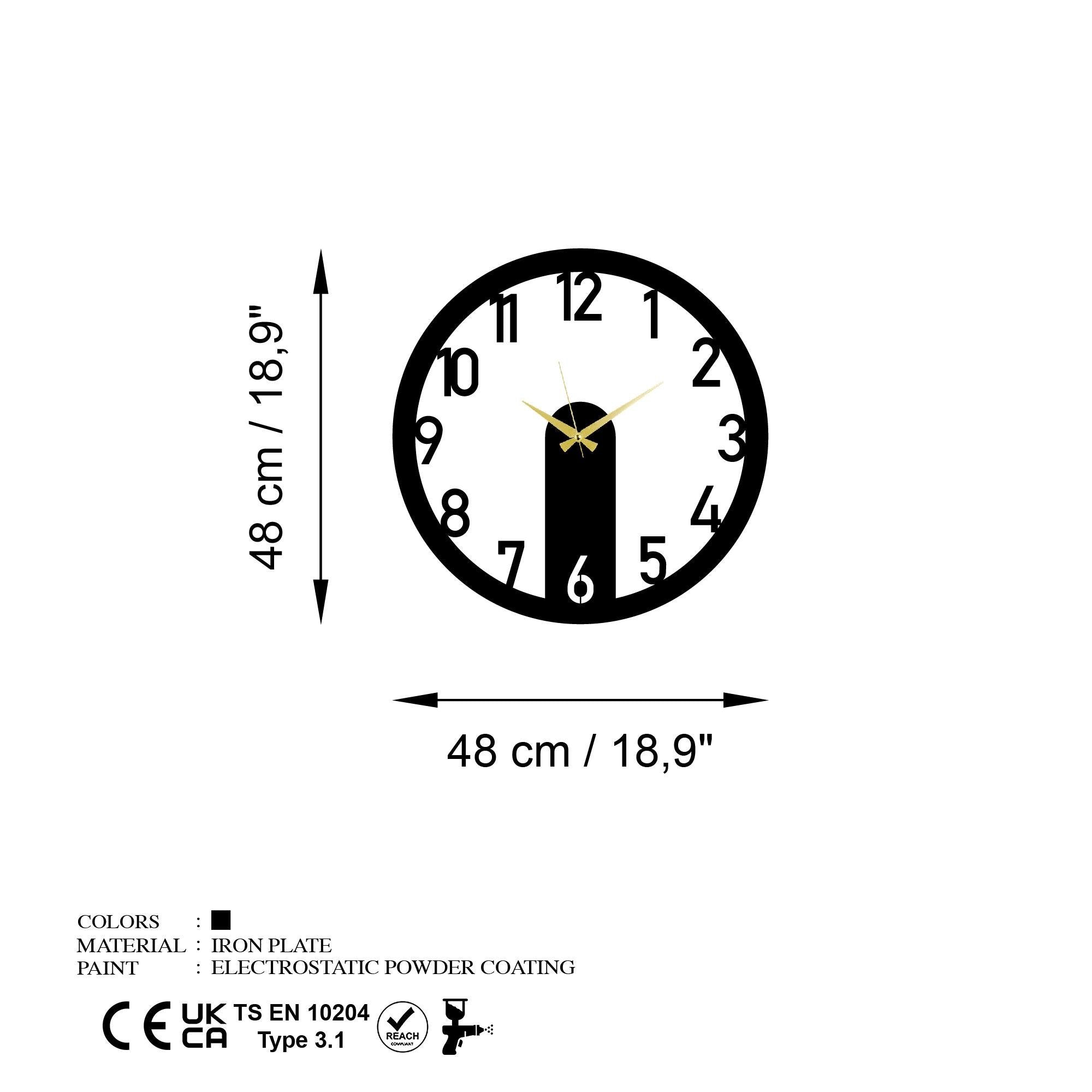 WATCH-82 Dekoratif Metal Duvar Saati | ByLamp