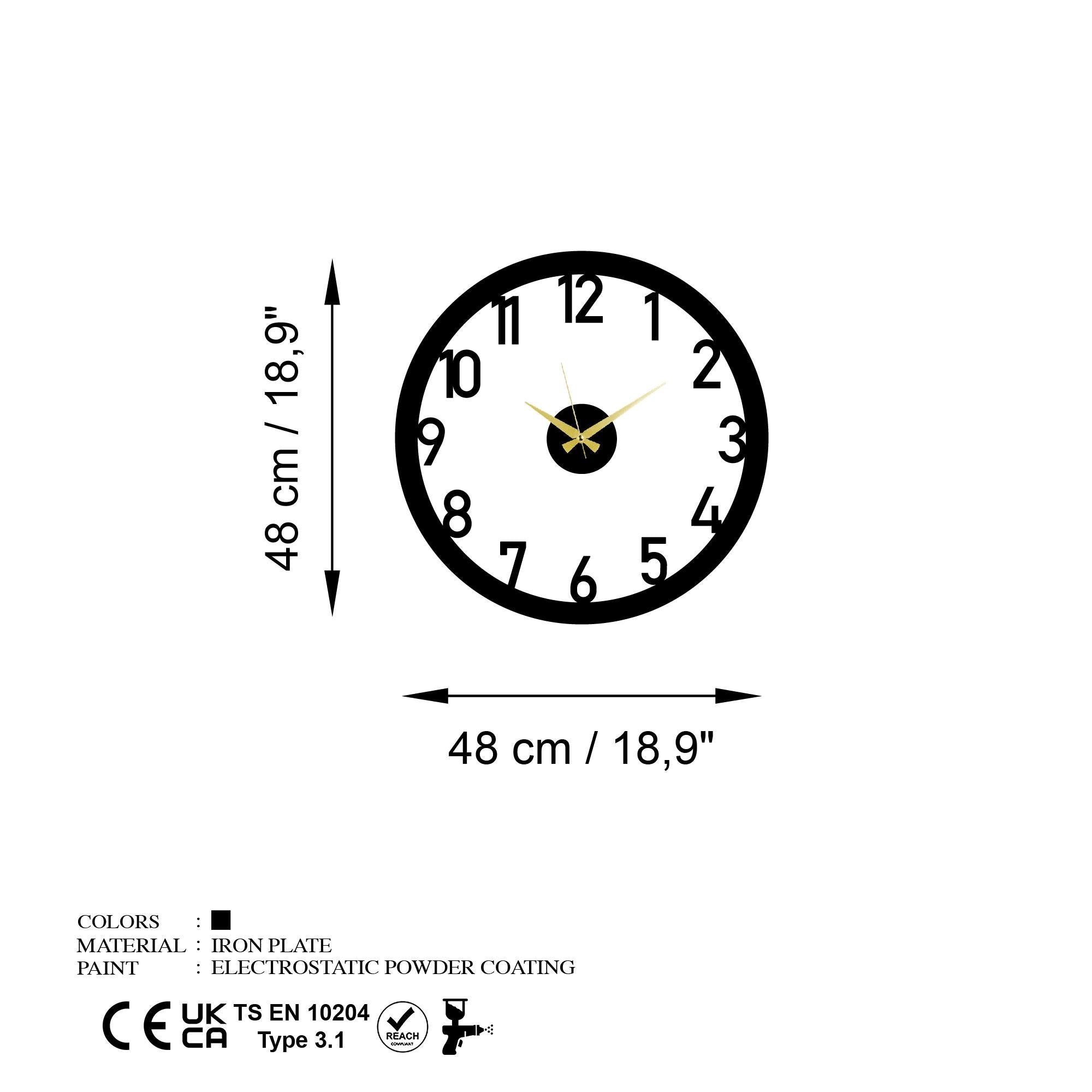 WATCH-83 Dekoratif Metal Duvar Saati | ByLamp