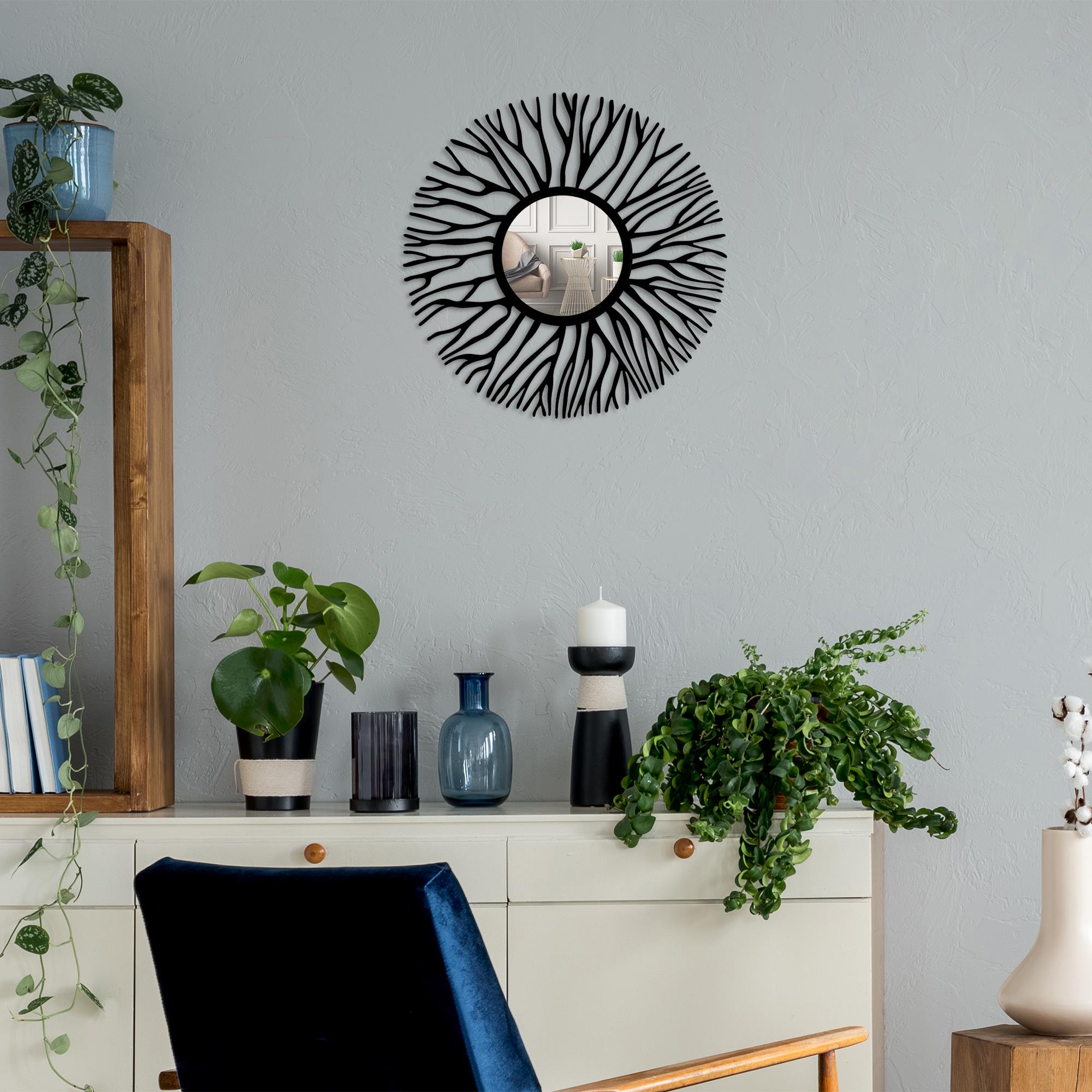 WM-004 Dekoratif Metal Duvar Aynası | ByLamp