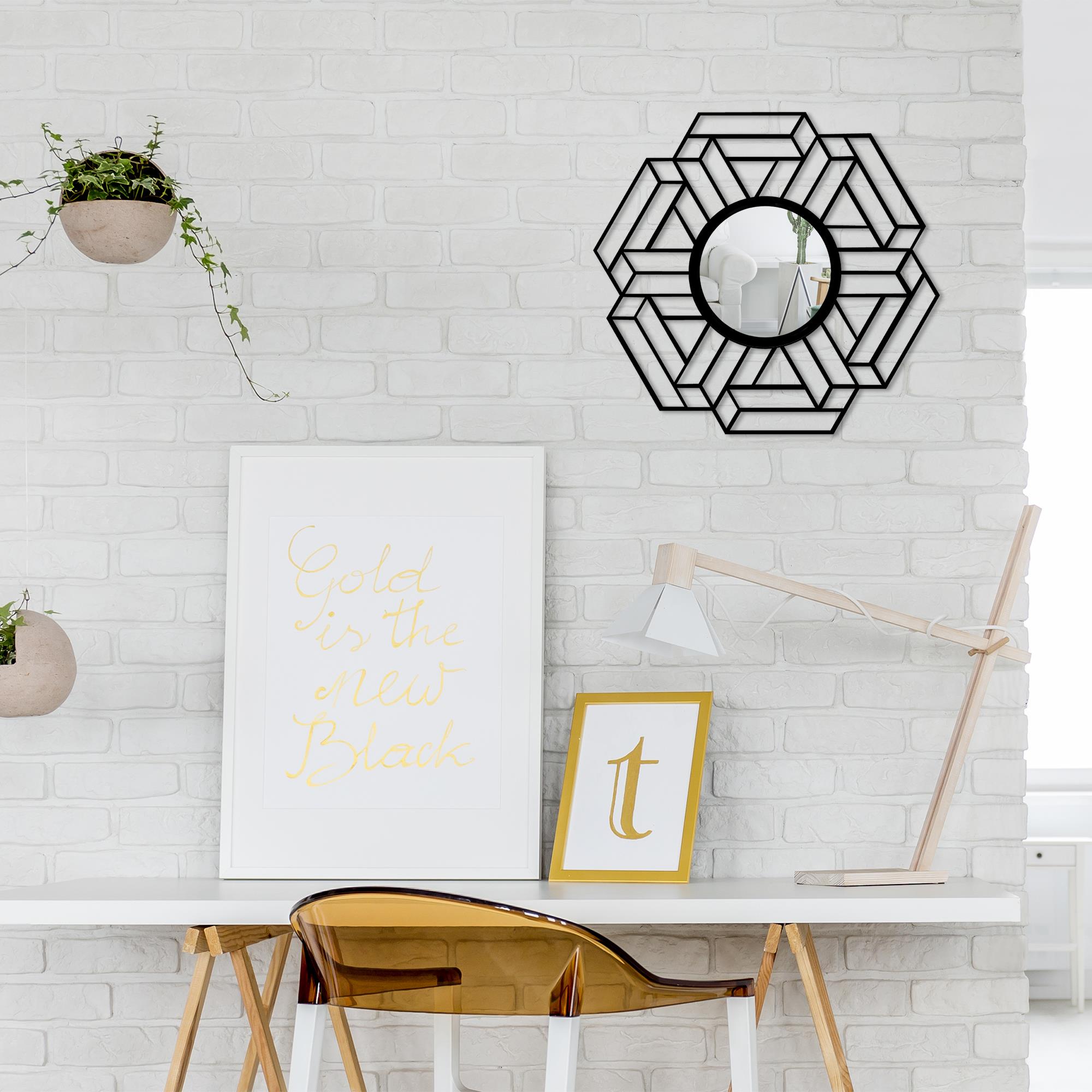 WM-007 Dekoratif Metal Duvar Aynası | ByLamp