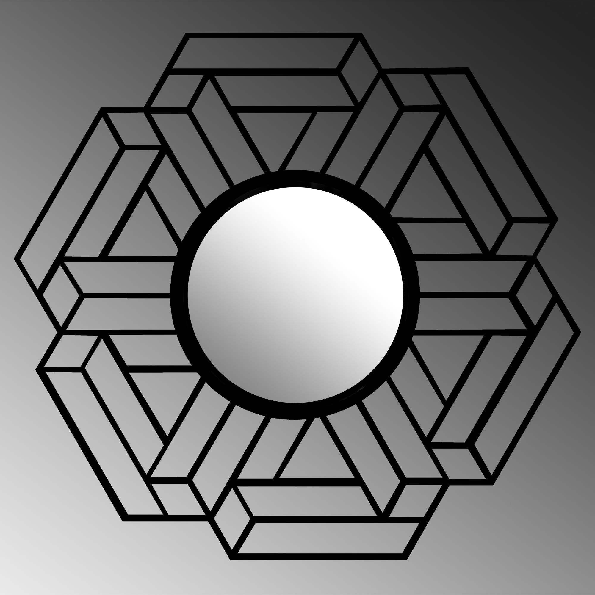 WM-007 Dekoratif Metal Duvar Aynası | ByLamp