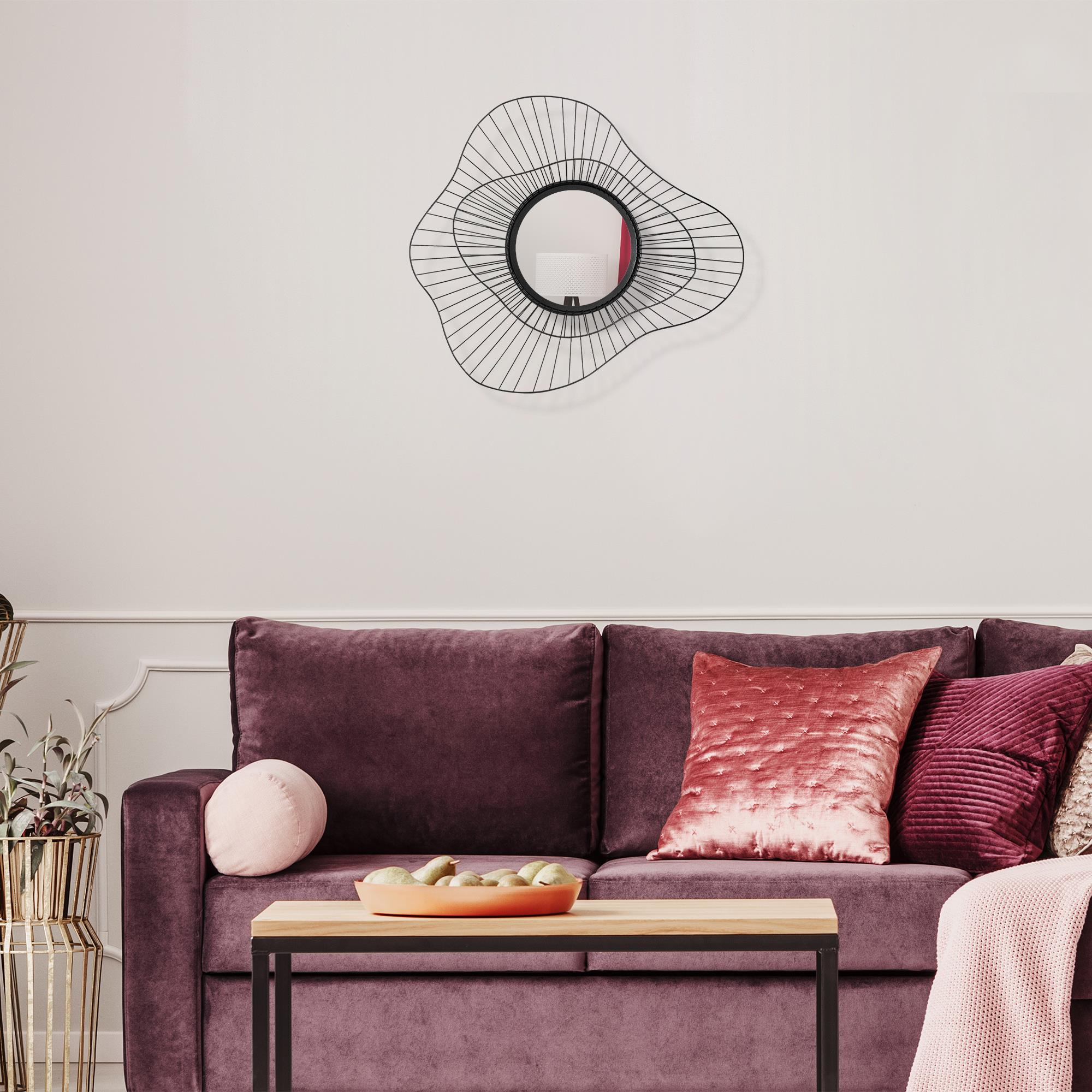 WM-012 Dekoratif Metal Duvar Aynası | ByLamp