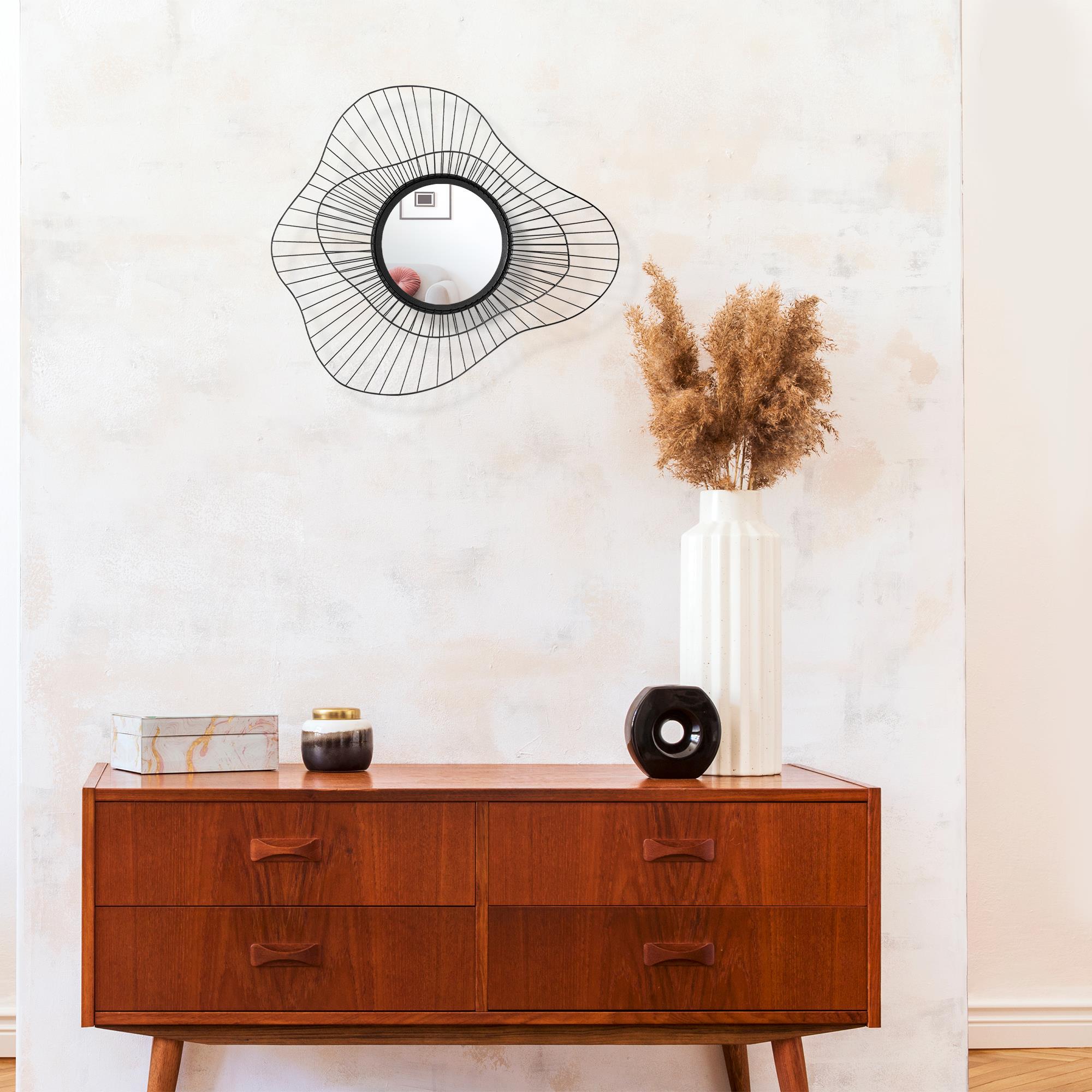 WM-012 Dekoratif Metal Duvar Aynası | ByLamp