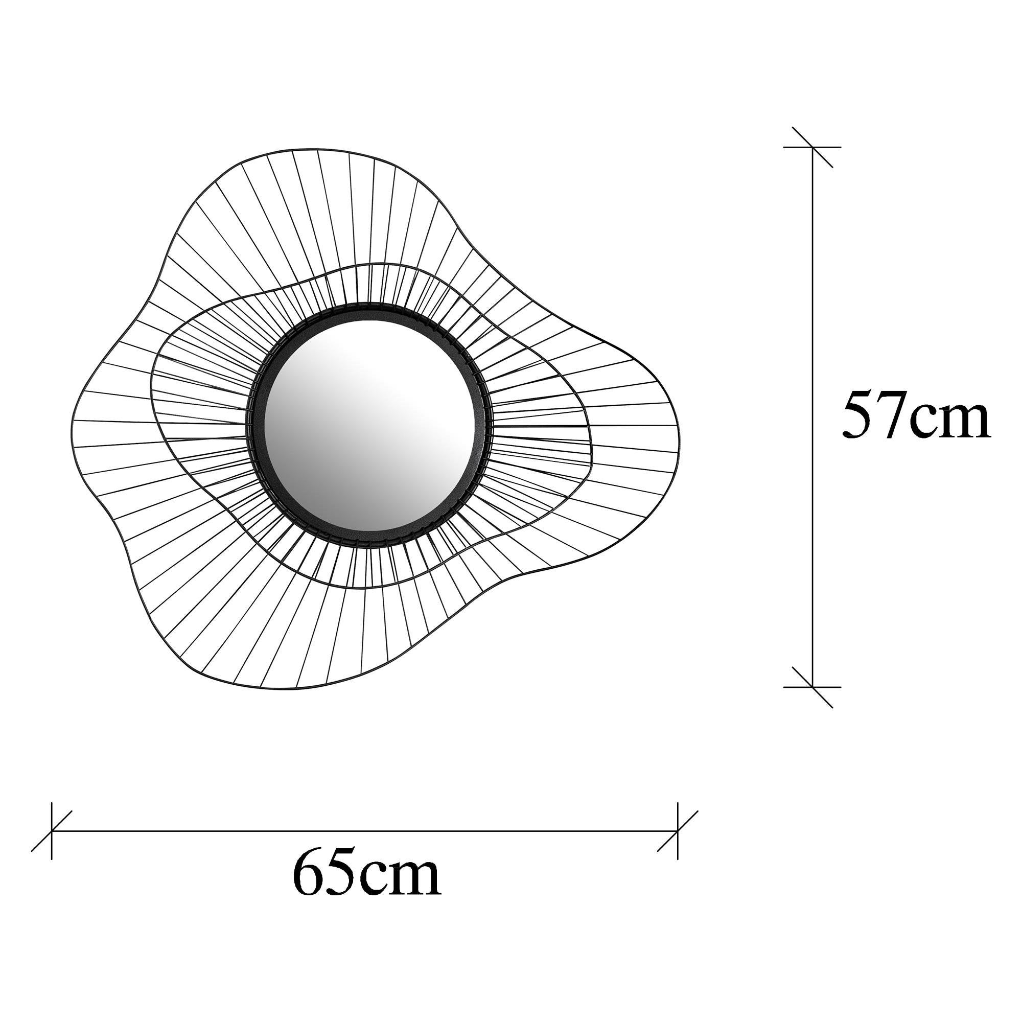 WM-012 Dekoratif Metal Duvar Aynası | ByLamp