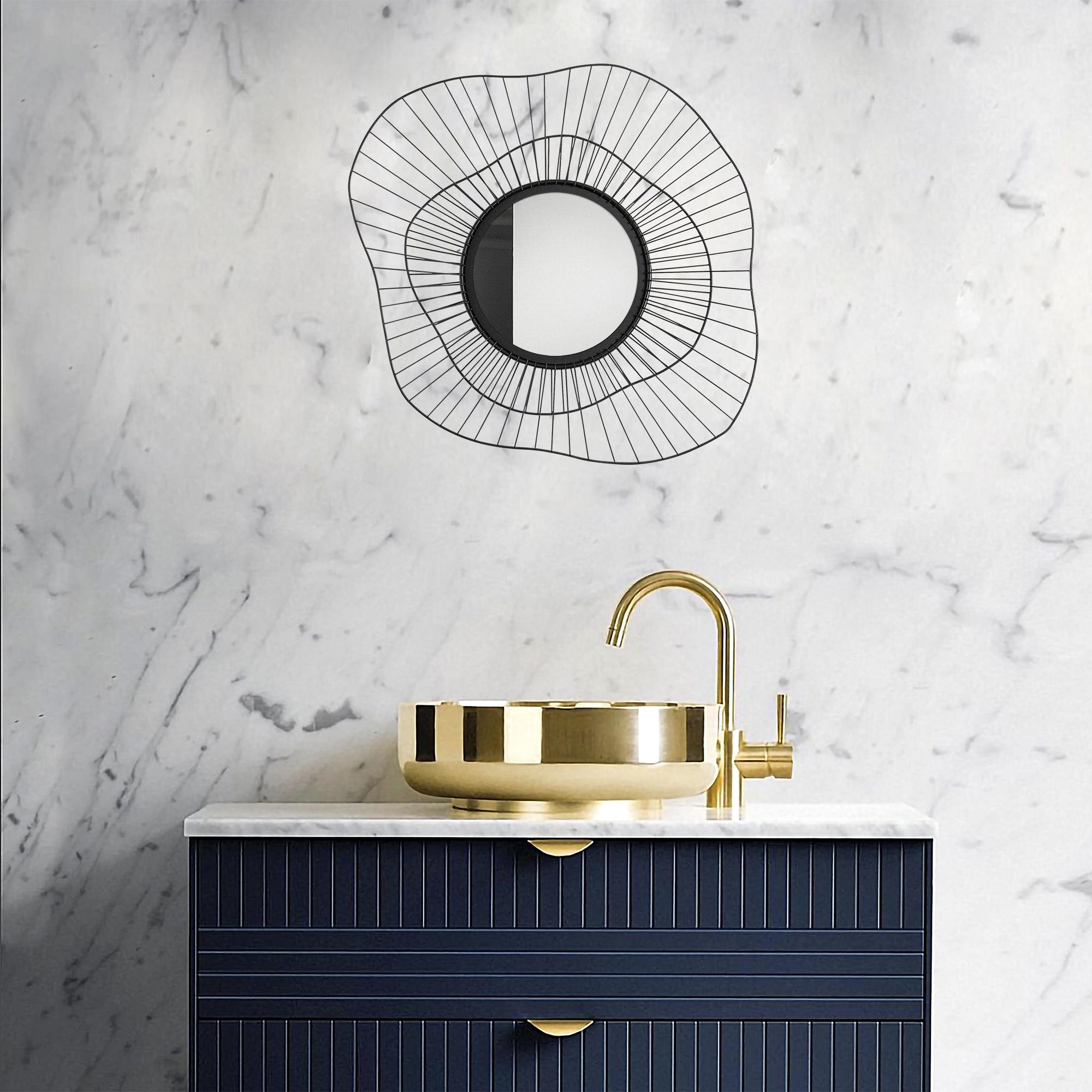 WM-015 Dekoratif Metal Duvar Aynası | ByLamp