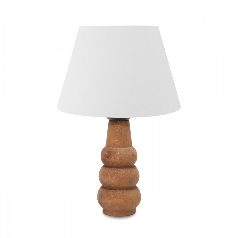 Woody Wooden Lampshade Series White Headboard Table Lamp | ByLamp