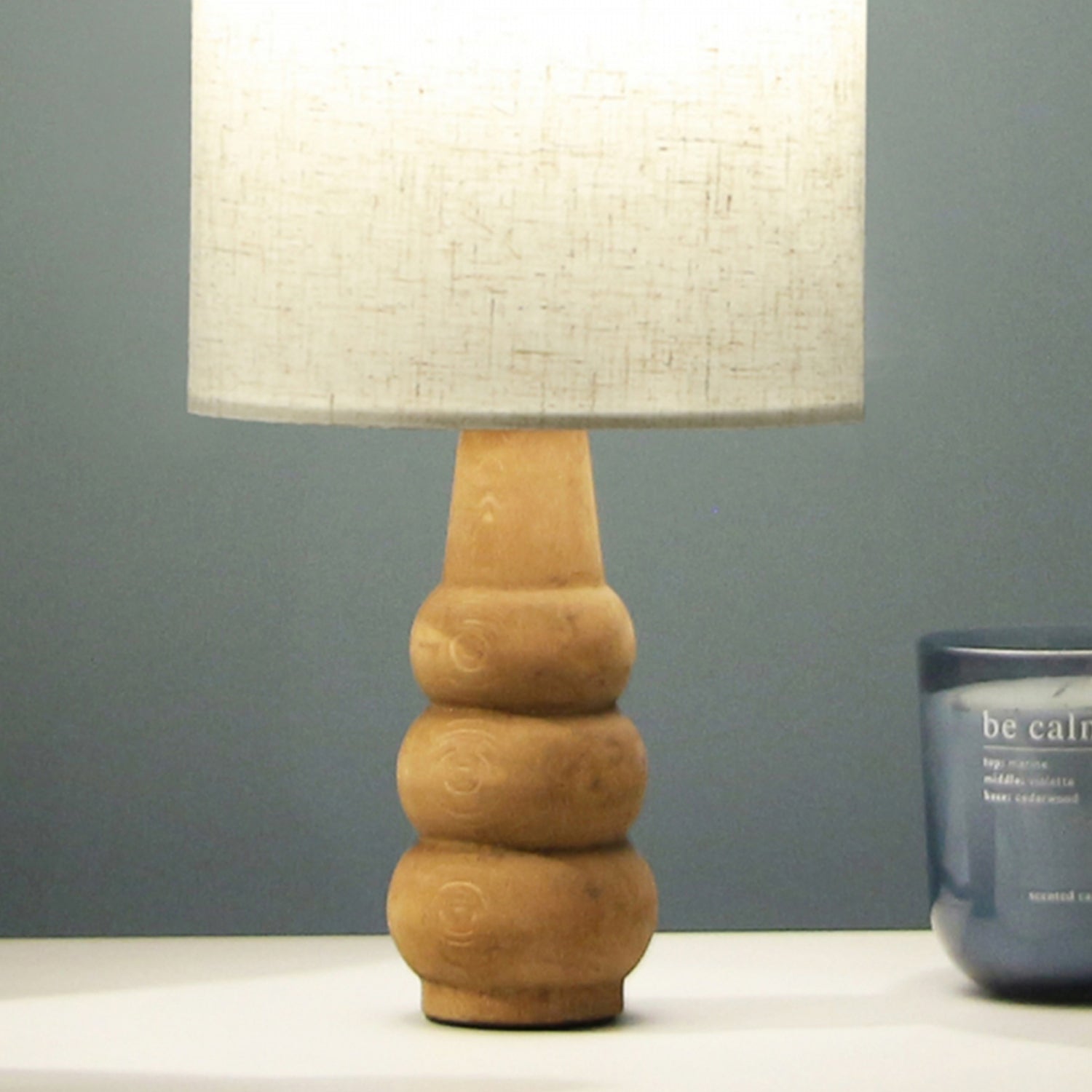 Woody Wooden Lampshade Series Flecked Headboard Table Lamp | ByLamp