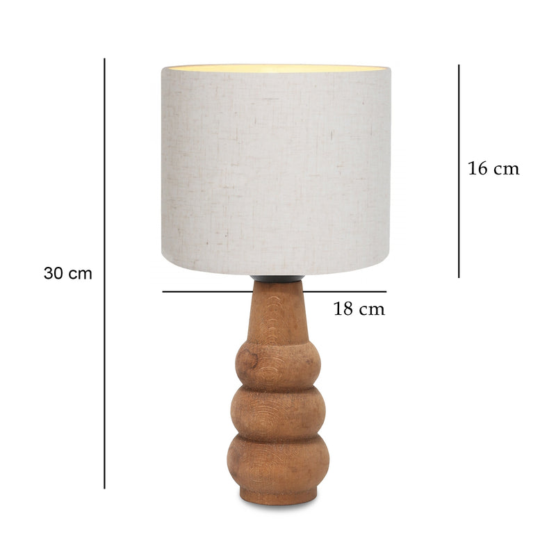 Woody Wooden Lampshade Series Flecked Headboard Table Lamp | ByLamp