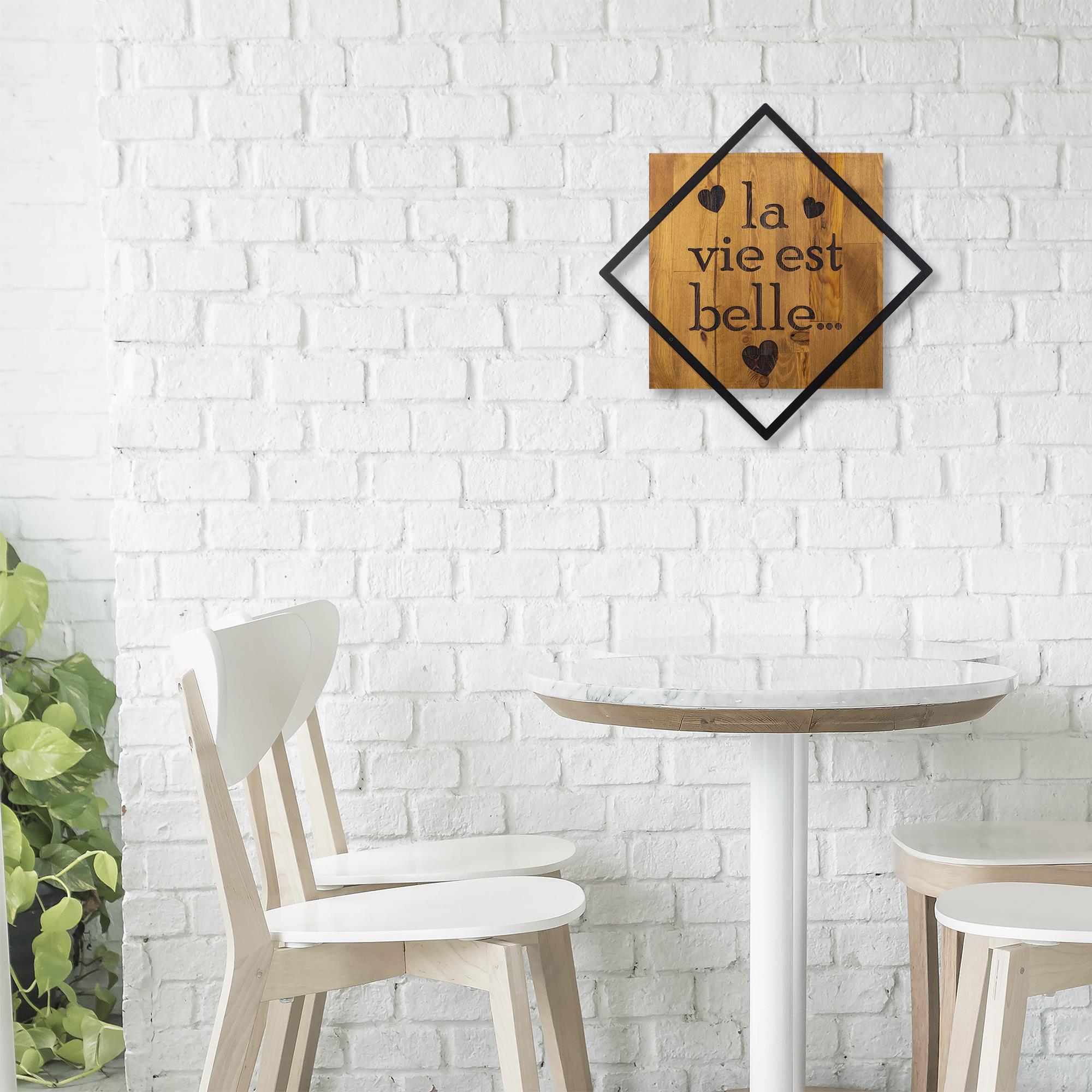 WT-001 Ahşap Metal Duvar Tablosu | ByLamp