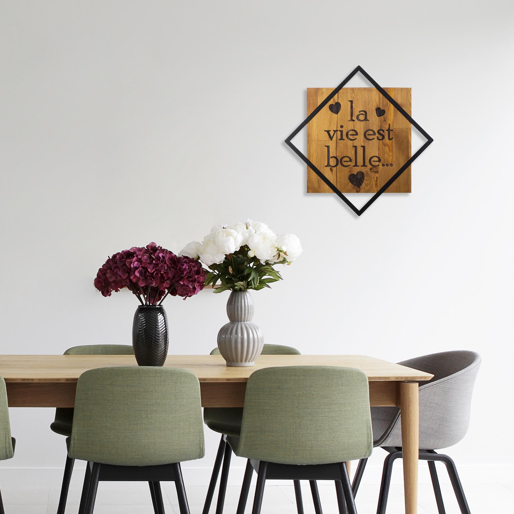 WT-001 Ahşap Metal Duvar Tablosu | ByLamp