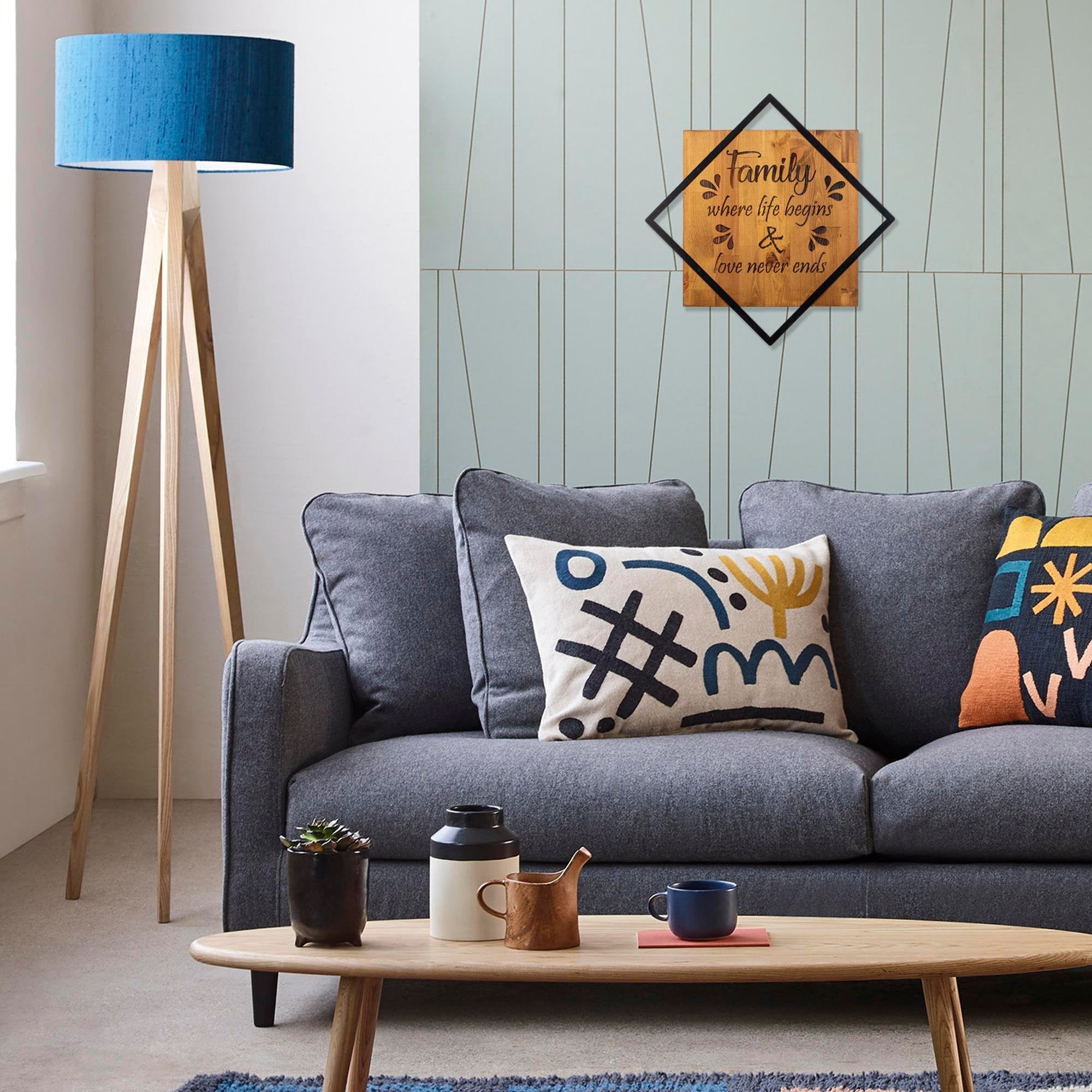 WT-004 Ahşap Metal Duvar Tablosu | ByLamp