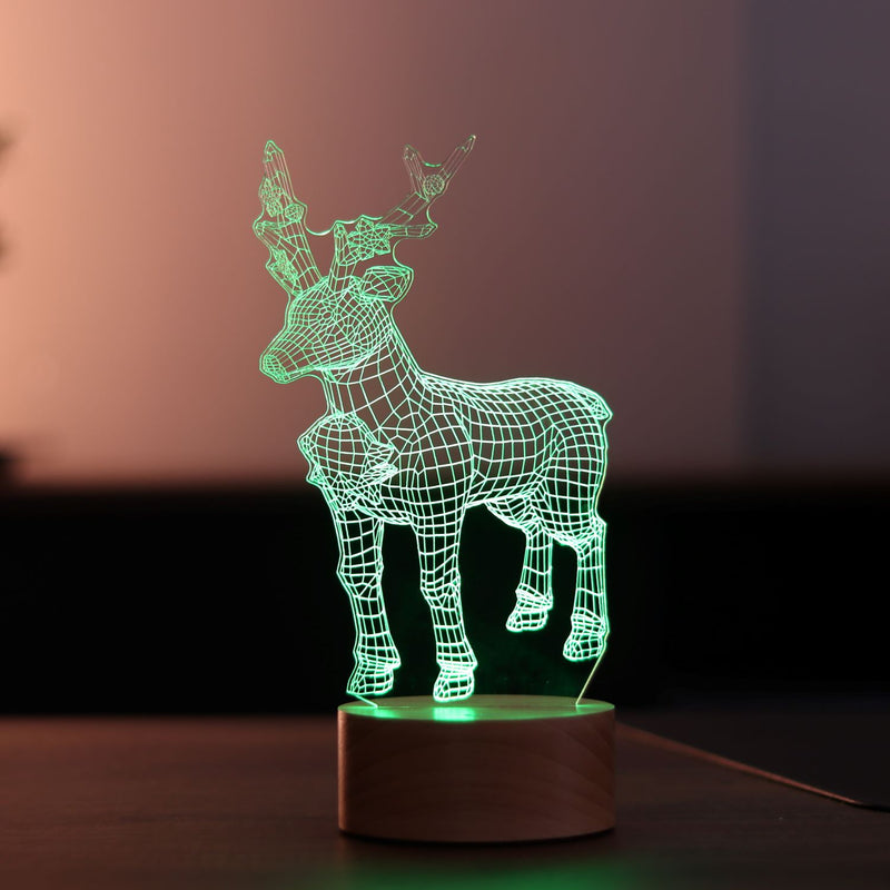 New Year deer LED night light