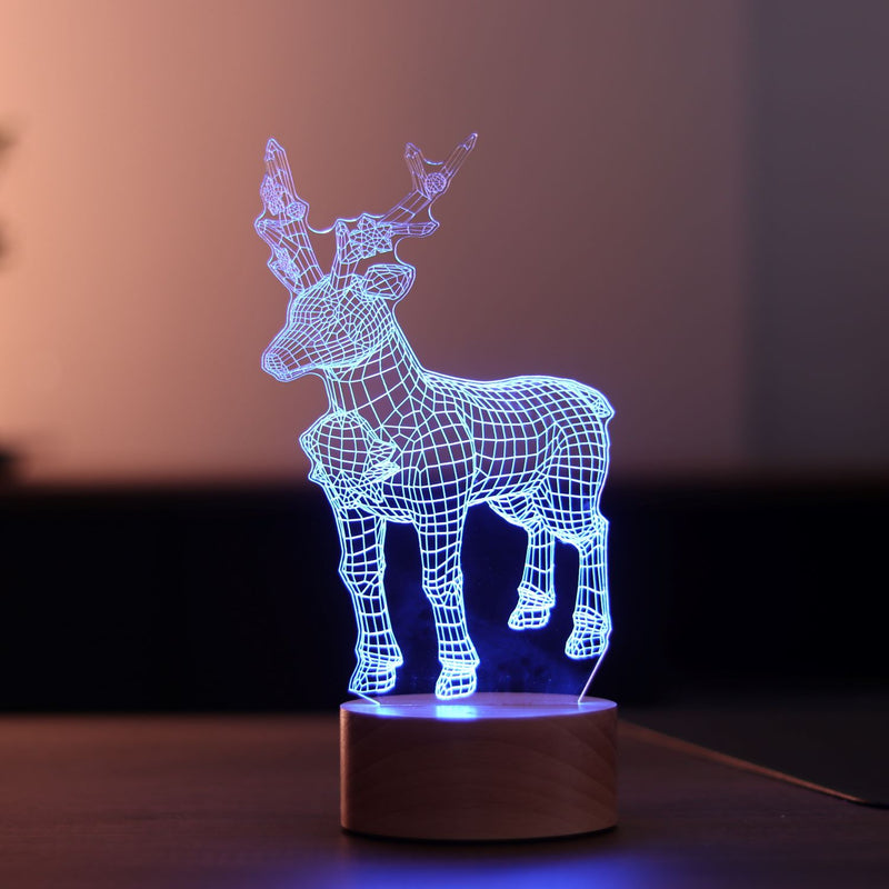 New Year deer LED night light