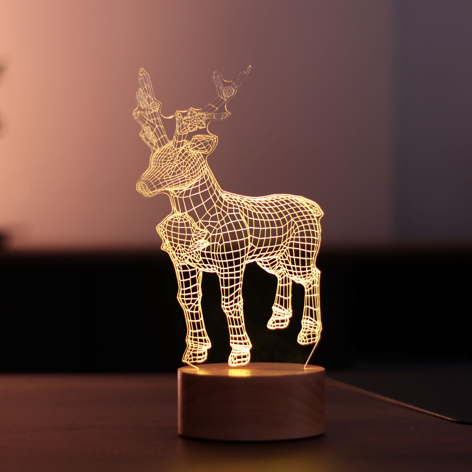 New Year deer LED night light