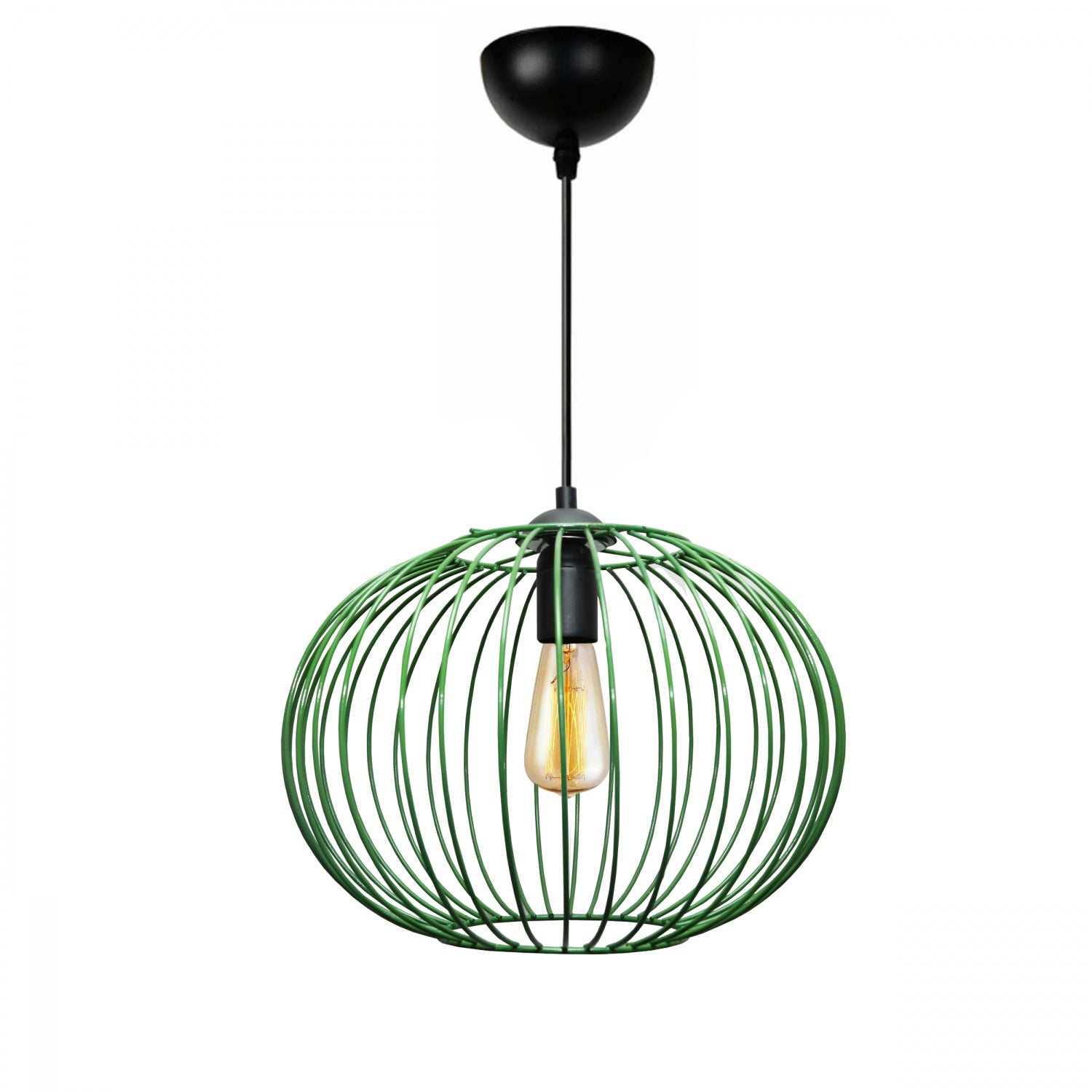 Green Round Metal Wire Pendant Lighting | ByLamp