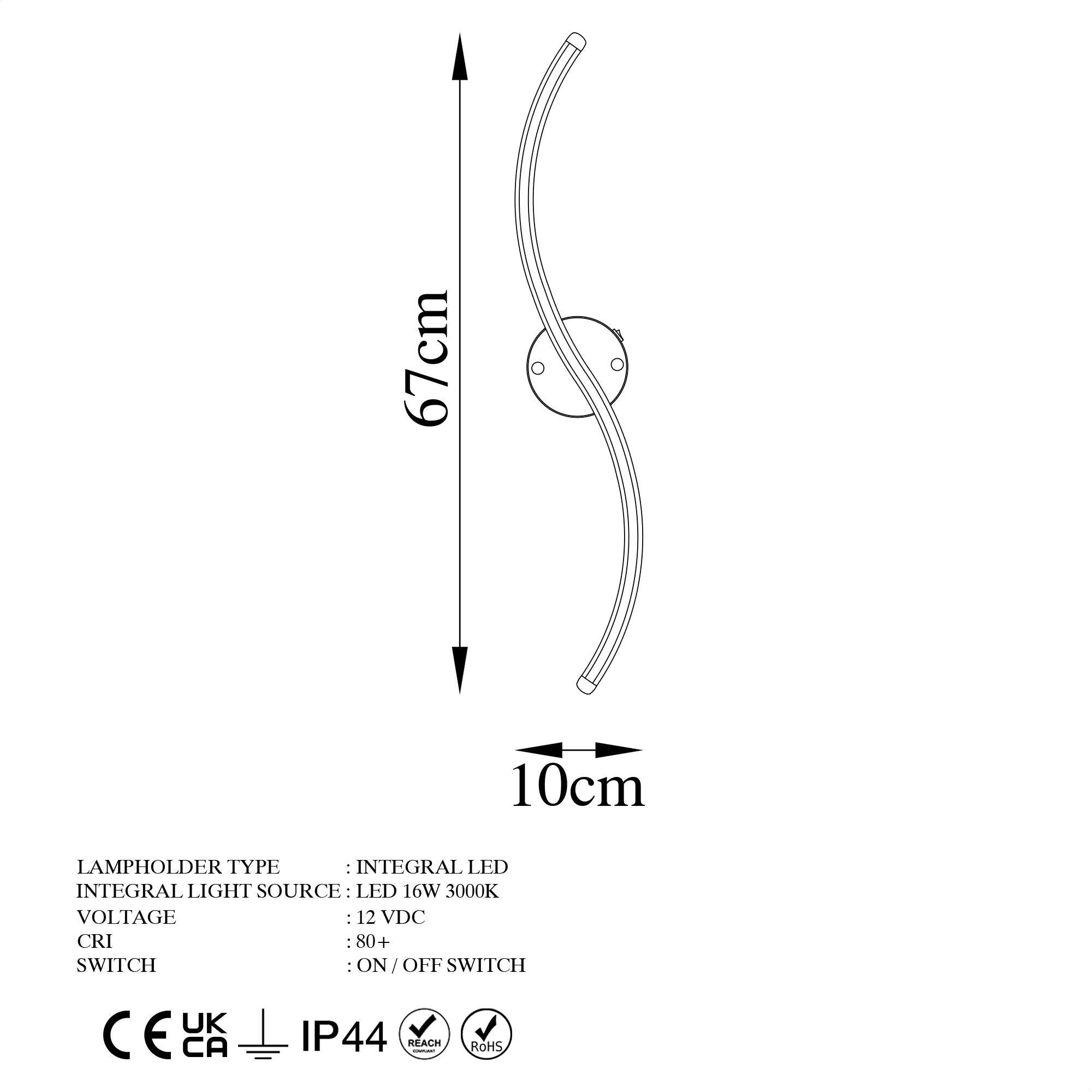 Yılan 13281 Led Aplik Duvar Aydınlatma | ByLamp