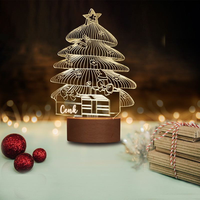 Christmas Tree and Gift Packages Figured Decorative Gift Led Table Lamp | BYLAMP