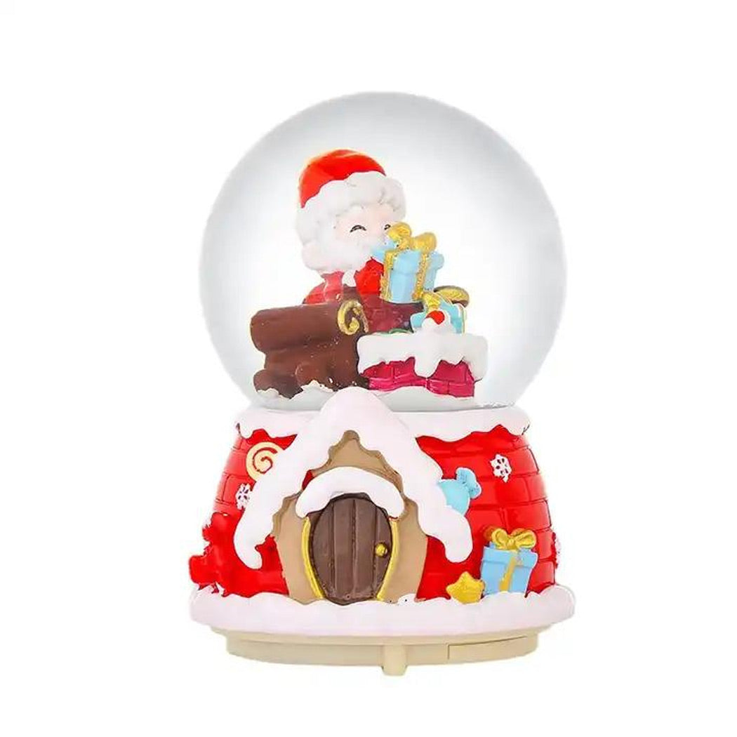 Christmas Gift Santa Claus Gift Boxes Figured Lighted and Musical Snow Globe