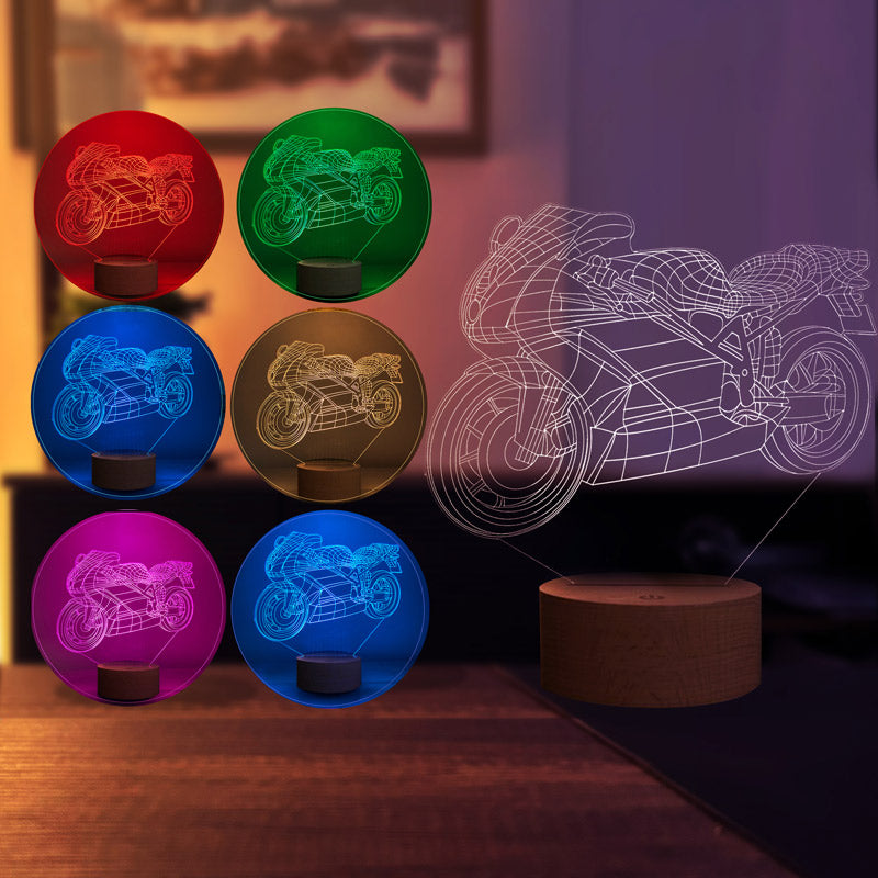 3D Motorcycle LED Lamp