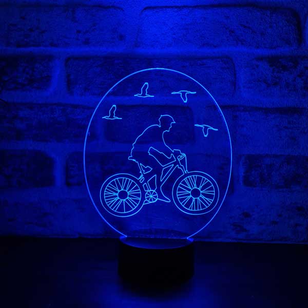 Fahrrad- und Vogel-LED-Tischlampe