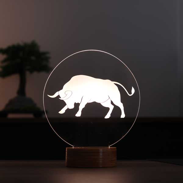 3-D Taurus LED Night Light