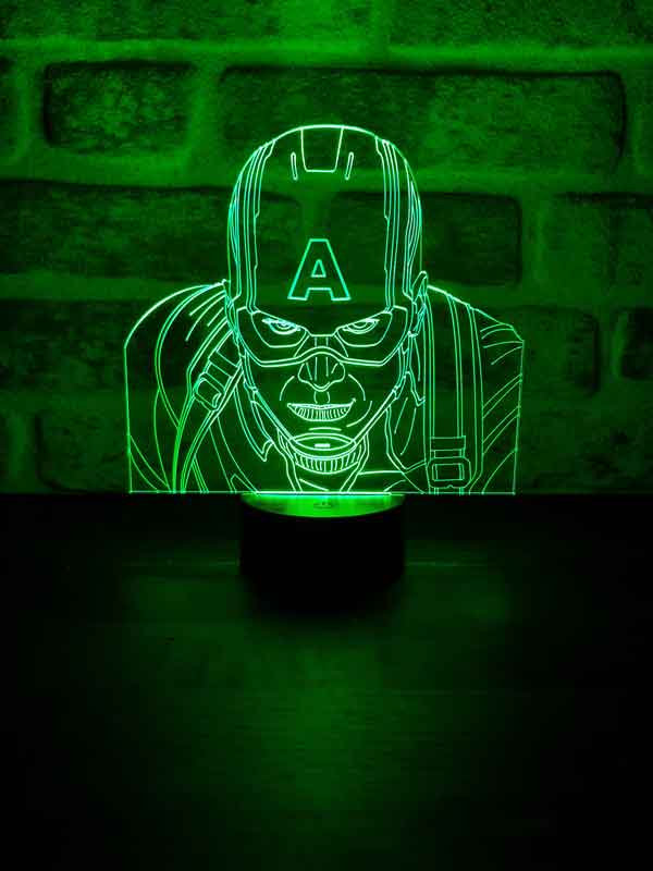 3D Captain America Led Table Lamp