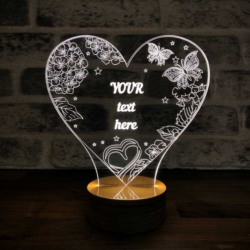 Flowers and Butterflies Led Night Light