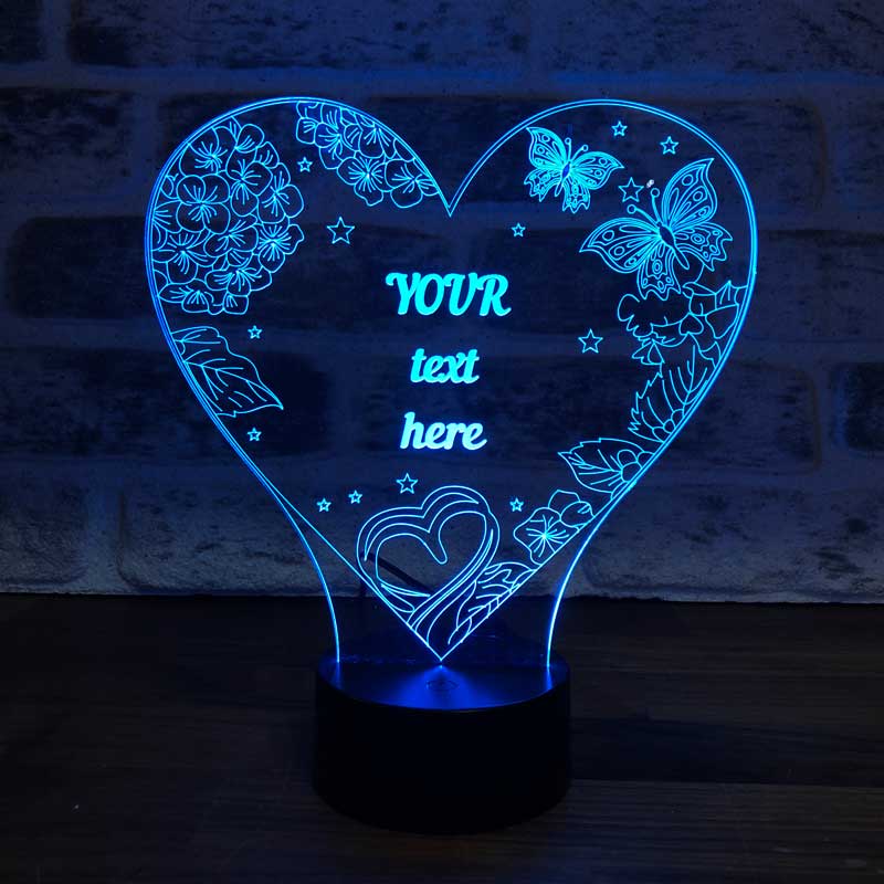 Flowers and Butterflies Led Night Light