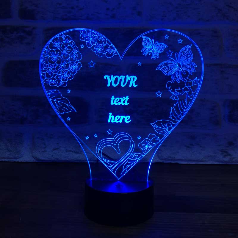 Flowers and Butterflies Led Night Light