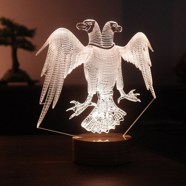 Double Headed Eagle Figured Decorative Gift Led Table Lamp | BYLAMP