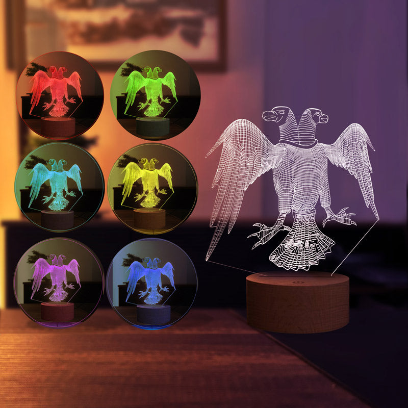 Double Headed Eagle Figured Decorative Gift Led Table Lamp | BYLAMP