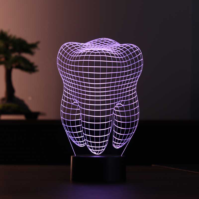 3D-Zahn-Nachtlicht