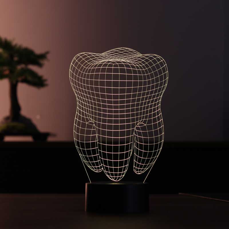 3D الأسنان ضوء الليل