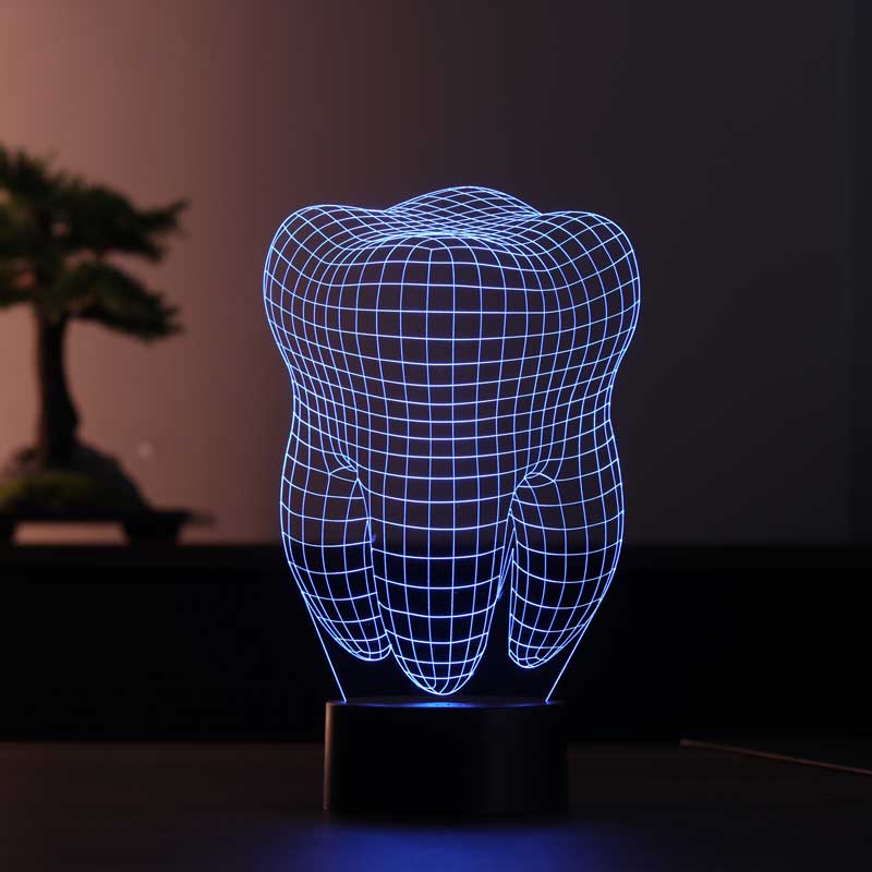3D الأسنان ضوء الليل