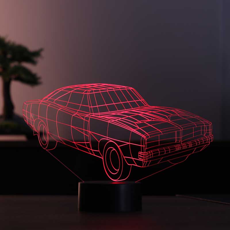 3D Dodge Ladegerät 1968 LED Nachtlicht