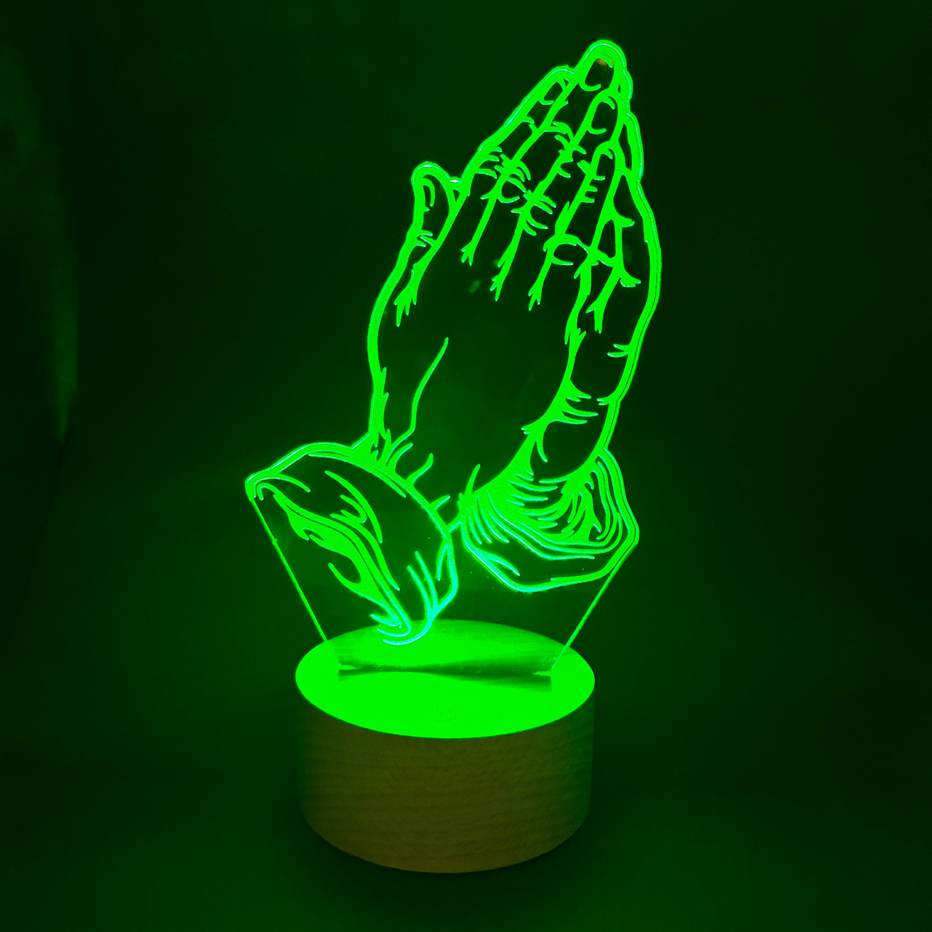 3-D prayer LED table lamp