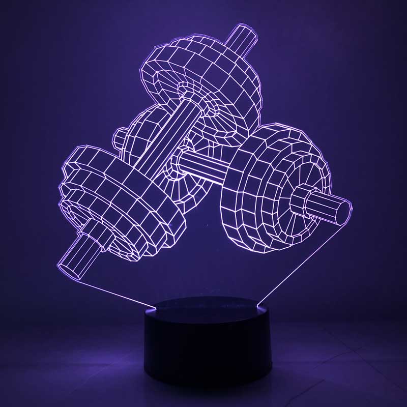3D Dumbbell LED Table Lamp