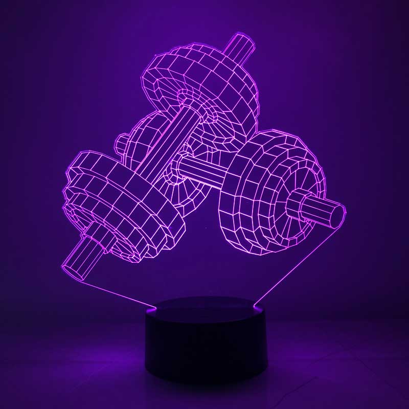 3D Dumbbell LED Table Lamp