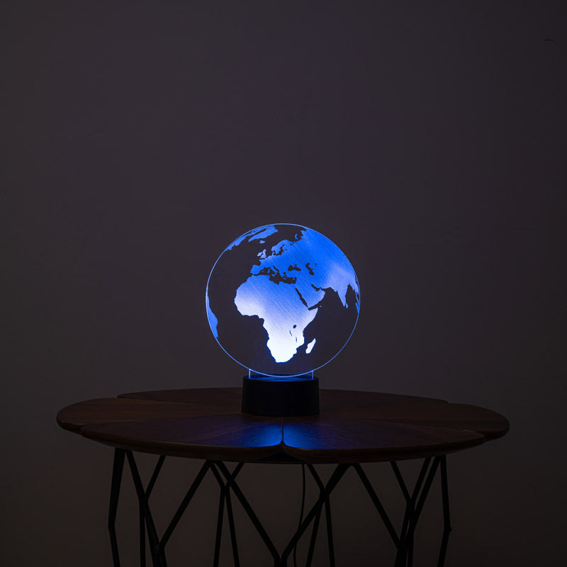 Dünya Haritası Figürlü Dekoratif Hediye Led Masa Lambası | BYLAMP