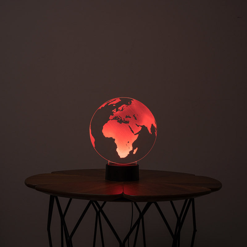 Lámpara de mesa led mapa mundial 3D