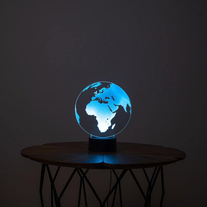 Dünya Haritası Figürlü Dekoratif Hediye Led Masa Lambası | BYLAMP
