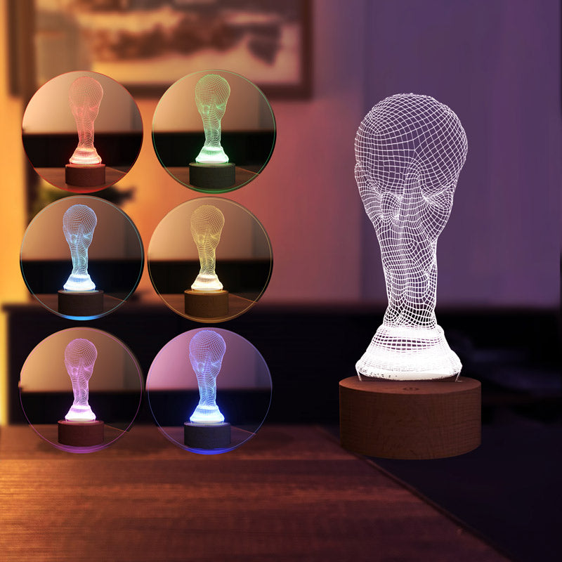 Luz nocturna led de la Copa Mundial 3D
