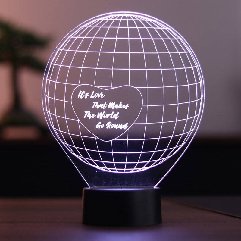 World and Heart Figured Decorative Gift Led Table Lamp | BYLAMP