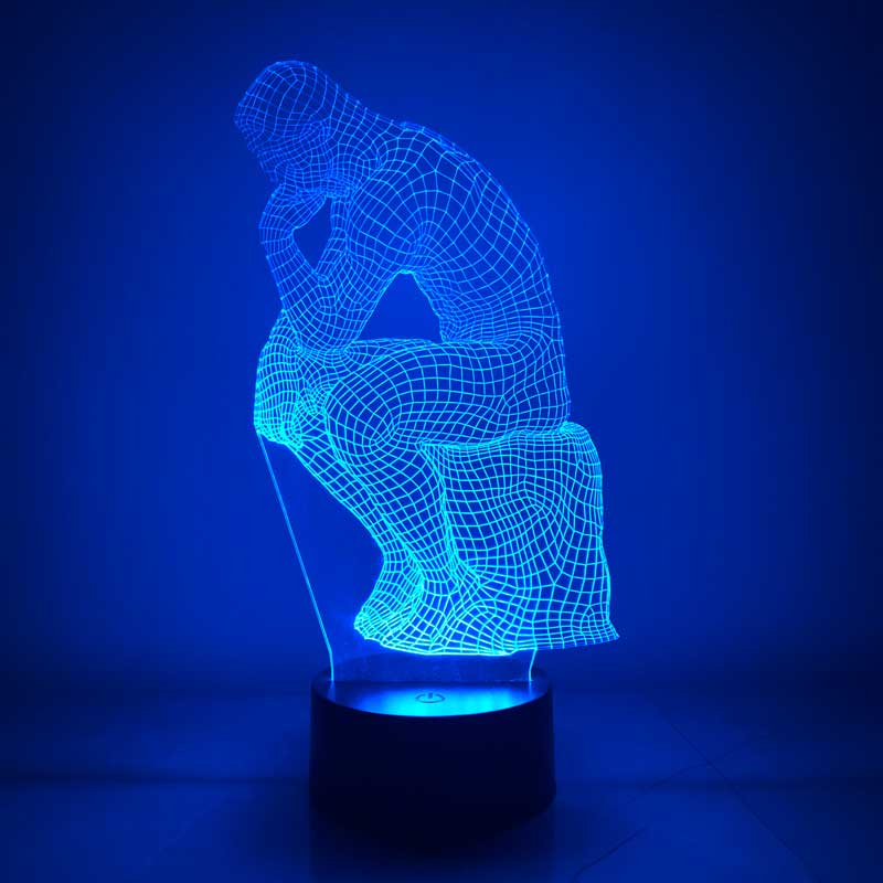 3D Thinking Man Led Night Light
