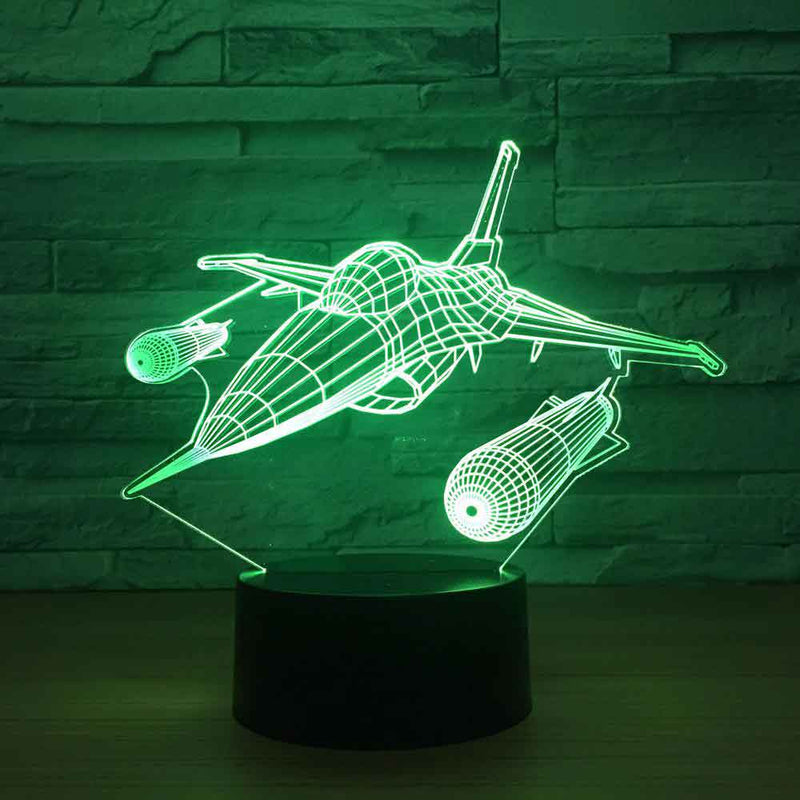 Lámpara de mesa 3D F-16